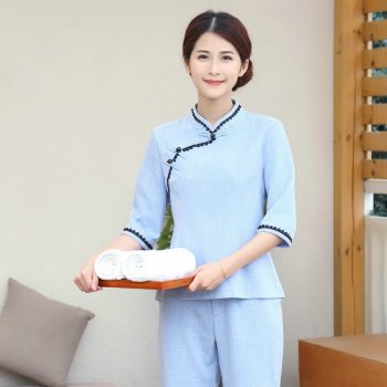 Đồng phục tạp vụ spa - Kumi Fashion - Công Ty TNHH Thương Mại Kumi Việt Nam